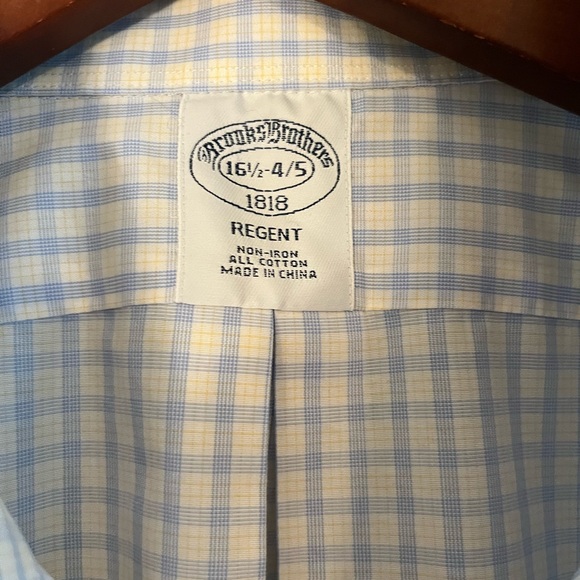 Brooks Brothers Regent non iron all cotton 16 1/2 -4/5 - Picture 6 of 6